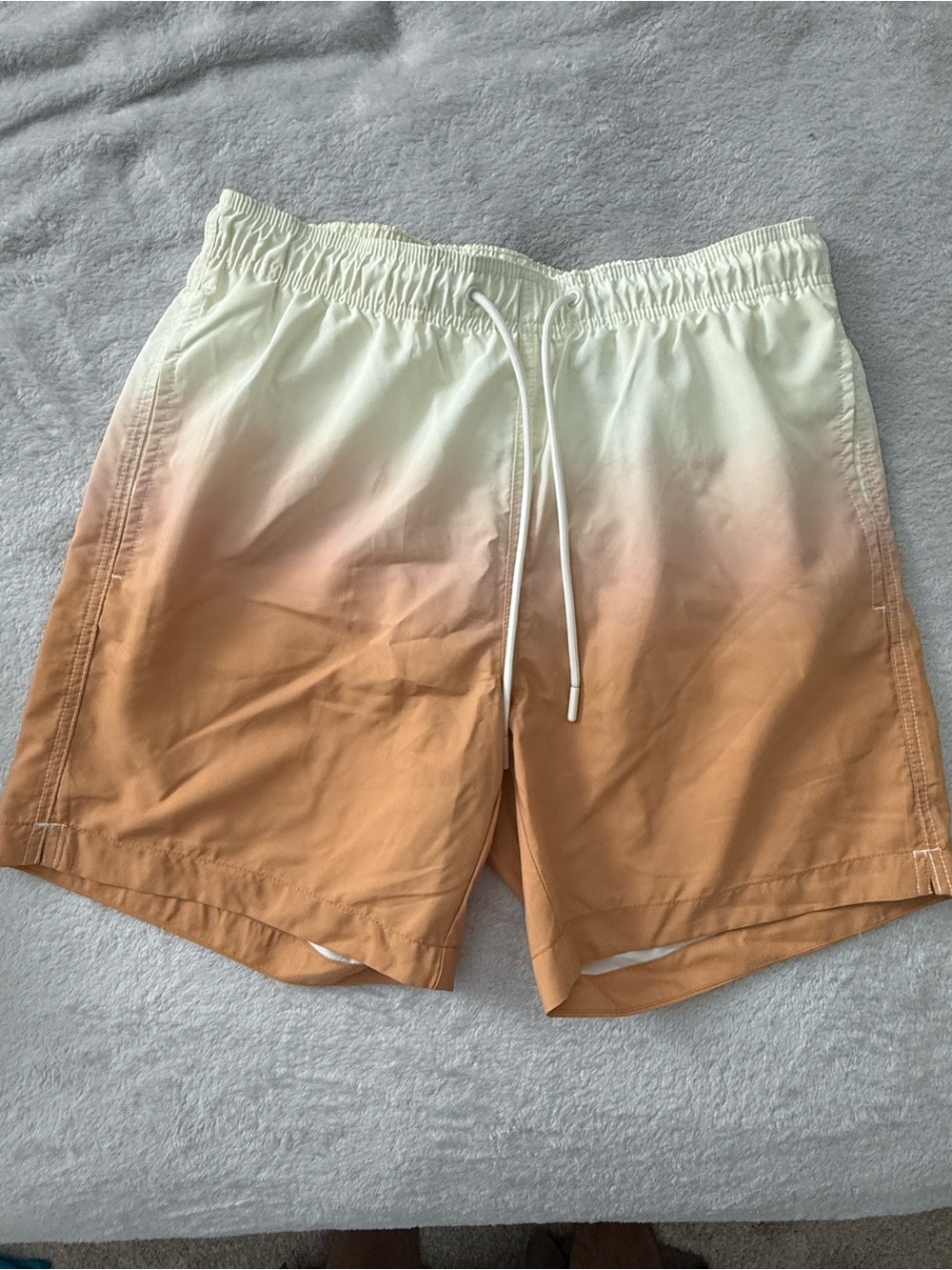 H&M Cream Swim Shorts with Subtle Ombre